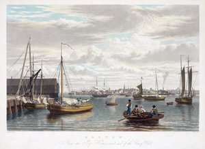 Boston, depuis le Ship House, extrémité ouest du chantier naval, vers 1833 - William James Bennett