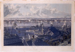 New York depuis Brooklyn Heights - William James Bennett
