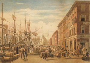 Vue de South Street, depuis Maiden Lane, New York
