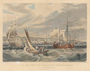 Vue de la quarantaine de New York, Staten Island - William James Bennett