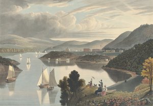 West Point, depuis la vallée de Washington : Vue en aval du fleuve - William James Bennett