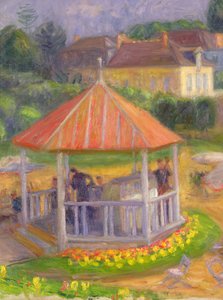 Kiosque à musique (huile sur toile sur carton) - William James Glackens