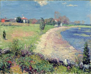 Plage courbée, Nouvelle-Angleterre - William James Glackens