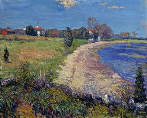 Plage courbe, Nouvelle-Angleterre - William James Glackens