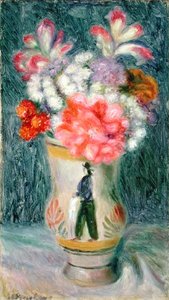 Fleurs dans un vase de Quimper - William James Glackens