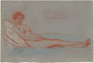 Femme nue allongée - William James Glackens