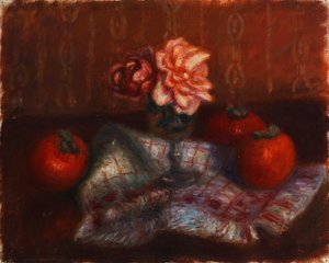 Roses et kakis - William James Glackens