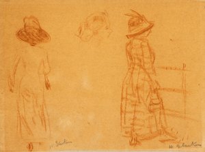Deux femmes et tête de femme