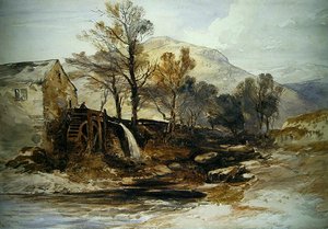 Un moulin à eau au nord du Pays de Galles - William James Muller