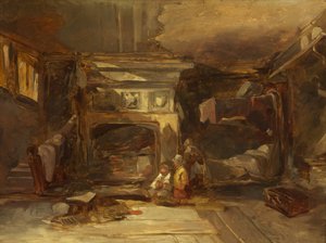 Un intérieur gallois, c.1844 - William James Muller