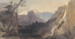 Paysage alpin, possiblement le Cervin