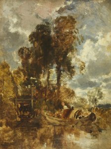 Paniers à anguilles sur la Tamise - William James Muller