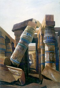 Salle des colonnes, Karnak, 1839