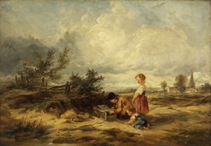 Hampstead Heath, le piège à oiseaux - William James Muller