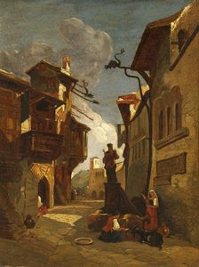 Scène de rue italienne - William James Muller