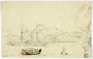 Port maritime avec forteresse