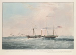 Le navire de guerre à vapeur de la Compagnie des Indes orientales, 