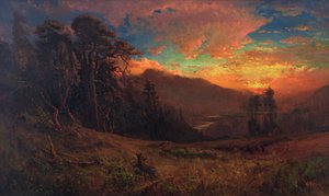 Coucher de soleil automnal sur la rivière Russian