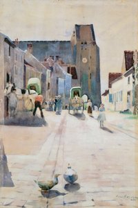 La rue principale, Grez-sur-Loing, 1884 - William Kennedy