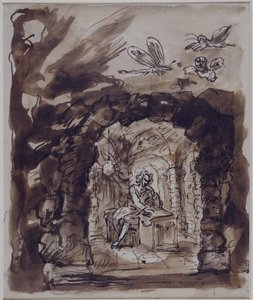 Alexandre Pope dans sa grotte
