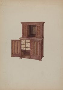 Cabinet, avec trous de serrure en ivoire, vers 1937
