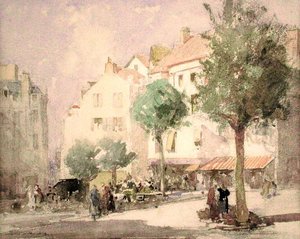 Une place de ville continentale - William Lee Hankey
