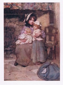 Et elle embrassa ses enfants insouciants avec beaucoup de larmes, et les serra fort, dans une douleur doublement chère - William Lee Hankey