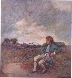Ici, alors que je fais mes rondes solitaires, au milieu de tes promenades enchevêtrées et de tes terrains en ruine (lithographie en couleur) - William Lee Hankey