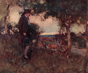 Illustration pour The Deserted Village par Oliver Goldsmith - William Lee Hankey