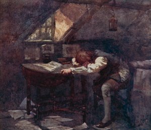 Illustration pour The Deserted Village par Oliver Goldsmith - William Lee Hankey