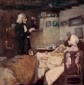 Illustration pour The Deserted Village par Oliver Goldsmith - William Lee Hankey