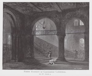Transept nord de la cathédrale de Canterbury - William Lewis (after) Telbin