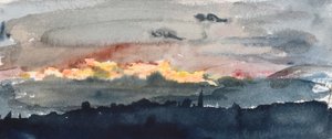 Une éclaircie dans les nuages du soir - William Lionel Wyllie
