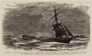 Une Histoire de la Mer, le Navire Britannique Northbrook le Jour après une Tempête, 4 mars 1885, près du Cap Horn - William Lionel Wyllie