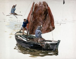 Un homme et un garçon à bord d