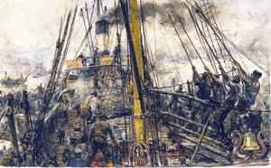 Ramasseurs de charbon à bord d