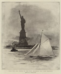 Du Vieux Monde au Nouveau, entrant dans le port de New York - William Lionel Wyllie