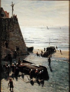 Remontée du bateau de pêche - William Lionel Wyllie