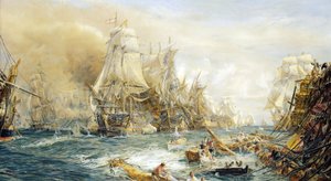 La bataille de Trafalgar, à 14h30 le 21 octobre