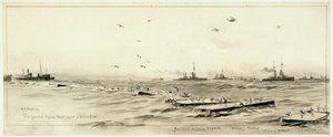La flotte allemande de haute mer enfermée à Scapa, vers 1918 - William Lionel Wyllie