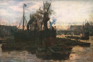 Le bassin de Londres, fin XIXe-début XXe siècle, vers 1930 - William Lionel Wyllie