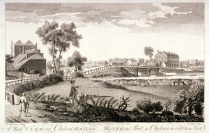 Vue ouest du pont de Chelsea, Londres - William Lodge