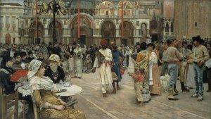 La Piazza Saint-Marc, Venise - William Logsdail