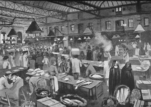 Marché de Billingsgate, tôt le matin, 1891 - William Luker