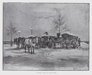 Transport de neige vers la rivière - William Luker