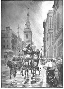Cheapside - Un jour de pluie, 1891 - William Luker