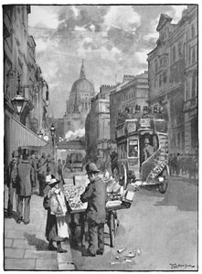 Fleet Street, montrant St. Paul, 1891