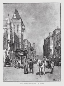 Fleet Street, montrant les Law Courts