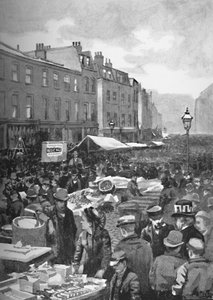 Middlesex Street anciennement Petticoat Lane un dimanche matin, 1891 - William Luker