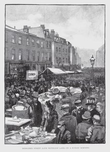Middlesex Street, anciennement Petticoat Lane, un Dimanche Matin - William Luker